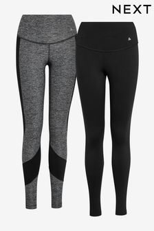 Black/Grey Next Active Sports High Waisted Full Length Sculpting Leggings 2 Pack (313553) | €63