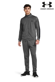 Under Armour Under Armour Grey/Black Rival Knit Hooded Tracksuit