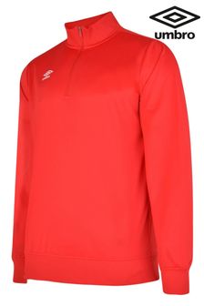 Red - Umbro Half Zip Poly Sweatshirt (313913) | kr550