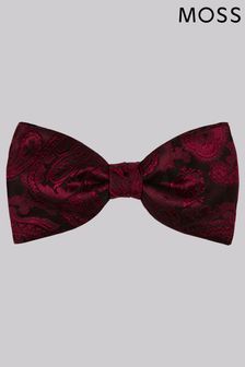 MOSS Red Paisley Silk Bow Tie (314178) | INR 3,490