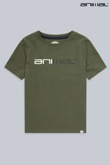 Green - Animal Kids Alex Organic Classic T-shirt (314247) | kr370