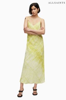 AllSaints Yellow Bryony Estrella Dress (315419) | SGD 192