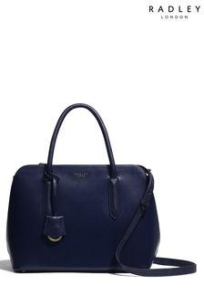أزرق داكن أزرق - حقيبة جلد متوسطة الحجم بسحاب علوي Liverpool Street 2.0 من Radley London (315632) | 134 ر.ع