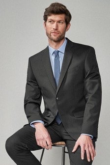 Charcoal Grey Regular Fit Stretch Tonic Suit: Jacket (315643) | 24 €