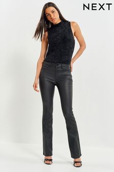 Black Coated Low Rise Bootcut Jeans (315683) | SGD 56