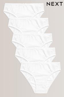 White Bikini Briefs 5 Pack (2-16yrs) (315943) | €8 - €13