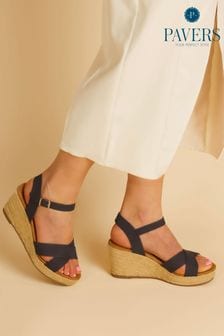 Marineblau - Pavers Leichte Espadrilles mit Plateausohle (316013) | 55 €