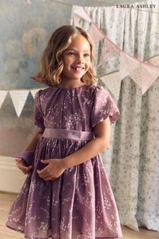 Laura Ashley Pink Printed Organza Prom Dress (316769) | $72 - $75