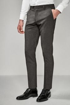 Grey Slim Fit Stretch Marl Suit: Trousers (316887) | 12 €