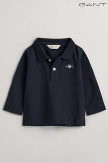 Abendblau - Gant Baby Langärmeliges Poloshirt mit Schild-Logo (316913) | 39 €