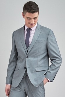 Light Grey Regular Fit Stretch Tonic Suit: Jacket (316973) | ₪ 142