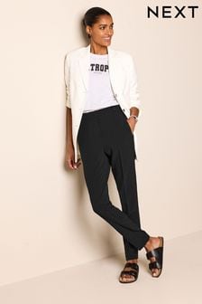 Black Tailored Elastic Back Skinny Leg Trousers (317503) | OMR11