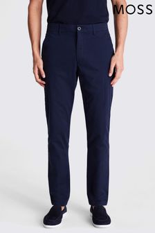 MOSS Blue Tailored Chino Trousers (317843) | 297 QAR