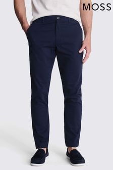 MOSS Blue Tailored Chino Trousers (317843) | $103