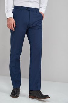 Bright Blue Regular Fit Stretch Formal Trousers (317892) | CA$50