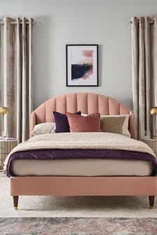 Opulent Velvet Blush Pink Stella Upholstered Bed Bed Frame (317965) | €650 - €950