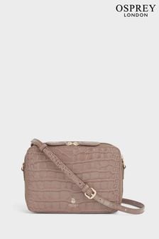 OSPREY LONDON The Wentworth Italian Leather Brown Cross-Body Bag (318160) | €308