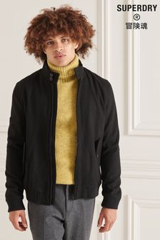 Superdry Black Studios Wool Harrington Jacket (3182Q8) | $157