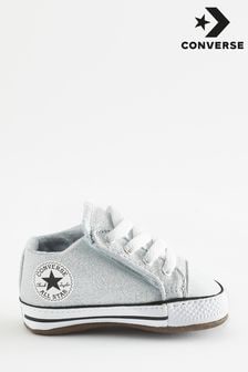 Converse White Chuck Taylor All Star Glitter Pram Shoes (318373) | kr590