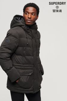 Superdry Black Hooded Parka Jacket (318385) | €210