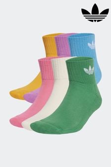 adidas White Mid Ankle Socks 3 Pack (318647) | $34