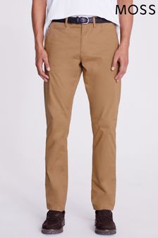MOSS Brown Tailored Fit Stretch Chinos (318896) | SGD 111 - SGD 116