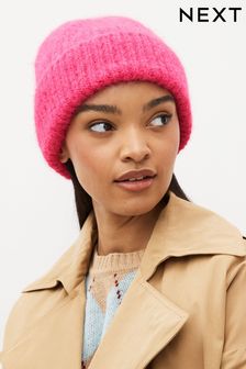 Pink Knitted Beanie Hat (320012) | 70 zł