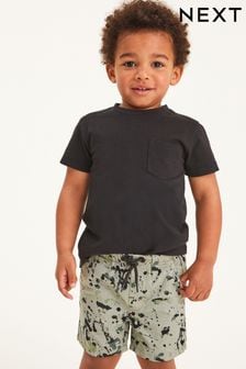 Black Short Sleeve Plain T-Shirt (3mths-7yrs) (320079) | INR 386 - INR 606