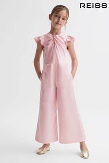 Reiss Pink Ally Junior Knot Detail Jumpsuit (321066) | AED576
