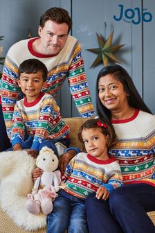 Męski sweter świąteczny Jojo Maman Bébé w skandynawski wzór (321624) | 250 zł