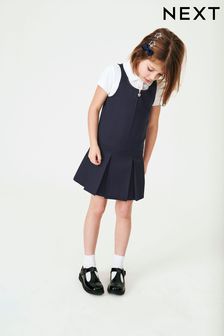 Navy Zip Front School Pinafore (3-14yrs) (321926) | 236 UAH - 324 UAH