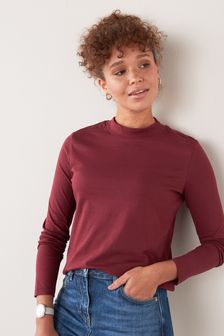 Berry Red High Neck Long Sleeve Top (321995) | 4 €