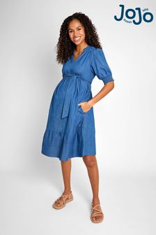 Jojo Maman Bébé Tiered Maternity Shirt Dress (322516) | BGN129