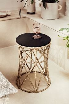 French Connection Mango Wood and Jute Chamak Side Table (322749) | €170
