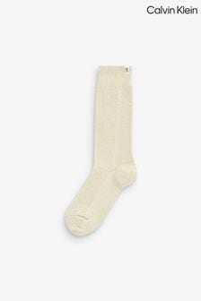 Calvin Klein longues chaussettes blanches femme (322792) | €10