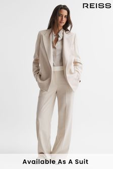 Reiss Neutral Maya Petite Tailored Fit Single Breasted Suit Blazer (322960) | AED1,930