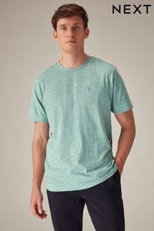 Mittelgrün - Einzeln - Meliertes T-Shirt mit Hirschmotiv (323060) | 18 €