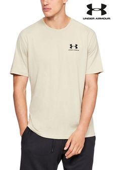 Under Armour Left Chest Short Sleeve Brown T-Shirt (323179) | 124 QAR