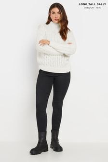 Long Tall Sally White Cable Drop Shoulder Jumper (323246) | $58