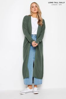 Grün - Long Tall Sally Lange gerippte Strickjacke (323391) | 49 €