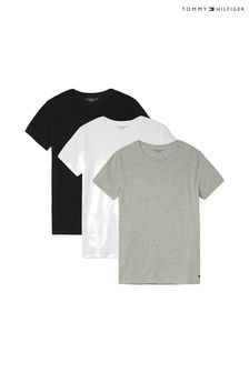 שחור, לבן ואפור - מארז של 3 חולצות טי מובחרות של Tommy Hilfiger (323610) | ‏205 ₪