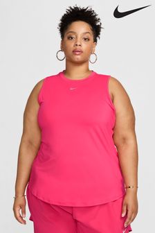 Nike Bright Pink Curve One Classic Dri Fit Tank Top (324179) | kr510