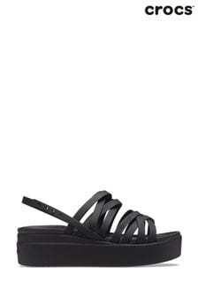 Crocs Brooklyn Strappy Low Wedege Black Sandals (324316) | €34