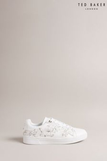 Ted Baker Silver Alline Embroidered Cupsole Trainers (324844) | 161 €