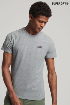 Superdry Grey Organic Cotton Vintage Embroidered T-Shirt (3249B8) | SGD 39