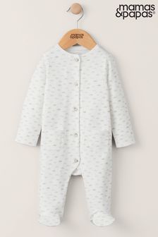 Mamas & Papas Cloud Print Button Down White All-In-One (325331) | €18.50