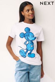 Blanc - T-shirt sous licence graphique Mickey Mouse (325363) | €15