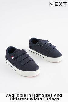 Navy Standard Fit (F) Strap Touch Fastening Shoes (325471) | €25 - €30