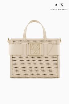Armani Exchange Cream Woven Tote Bag (325535) | HK$1,799