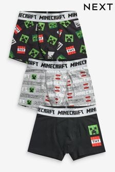  (325591) | NT$580 - NT$800 黑色／灰色Minecraft - 3件裝四角褲 (3-16歲)